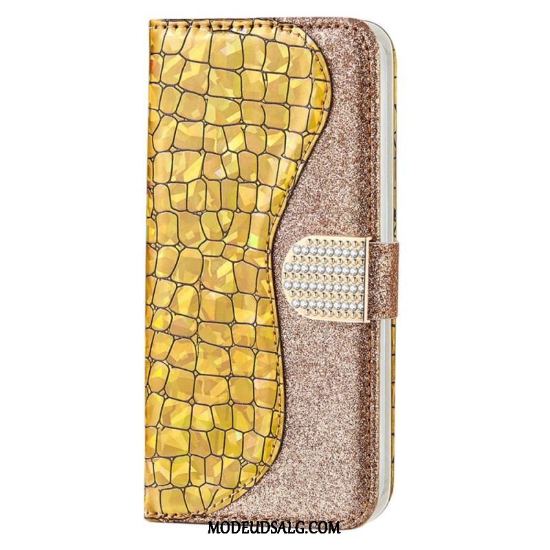 Flip Cover Samsung Galaxy S23 5G Krokodille Diamanter