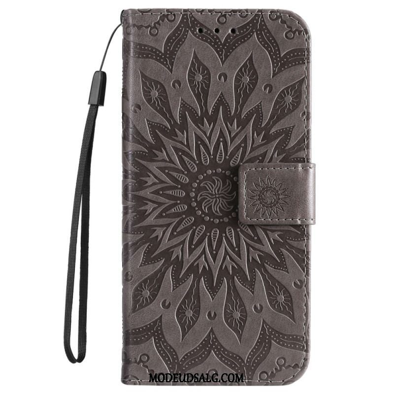 Flip Cover Samsung Galaxy S23 5G Mandala Sun Med Snor