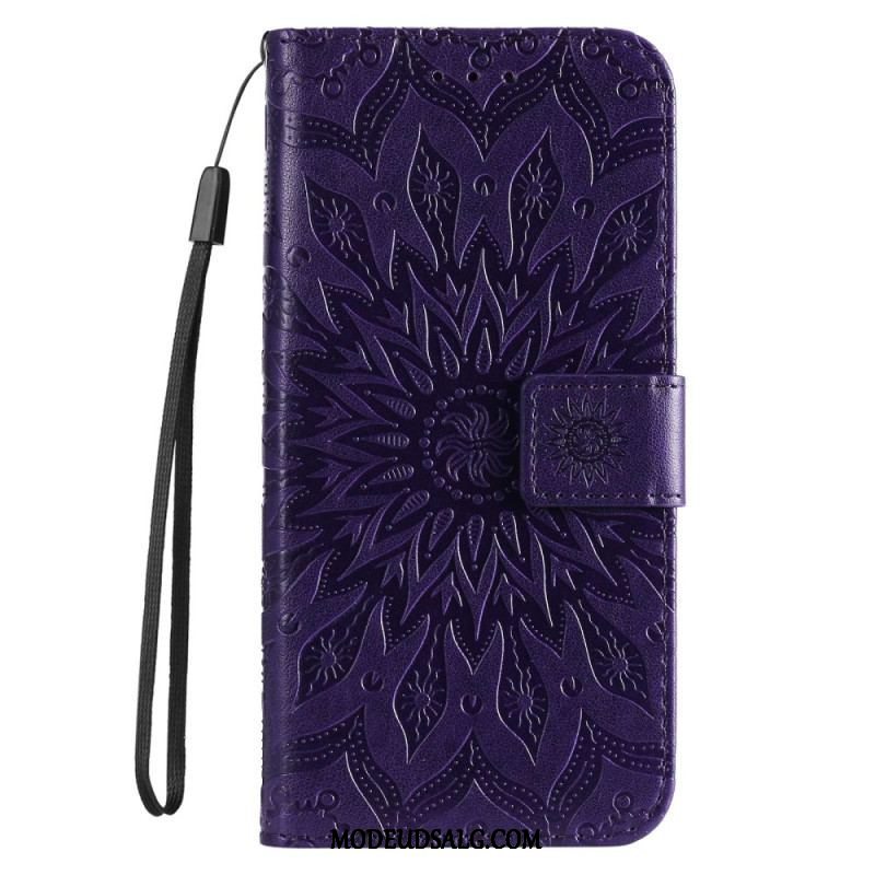 Flip Cover Samsung Galaxy S23 5G Mandala Sun Med Snor