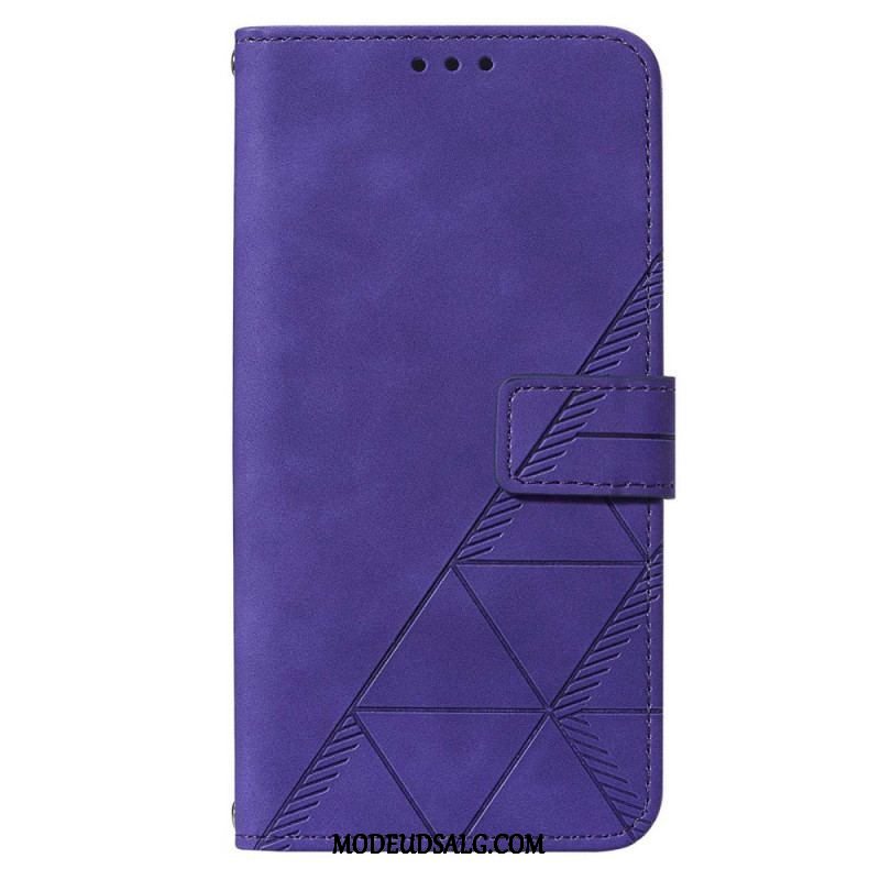 Flip Cover Samsung Galaxy S23 5G Med Snor Rem Trekanter