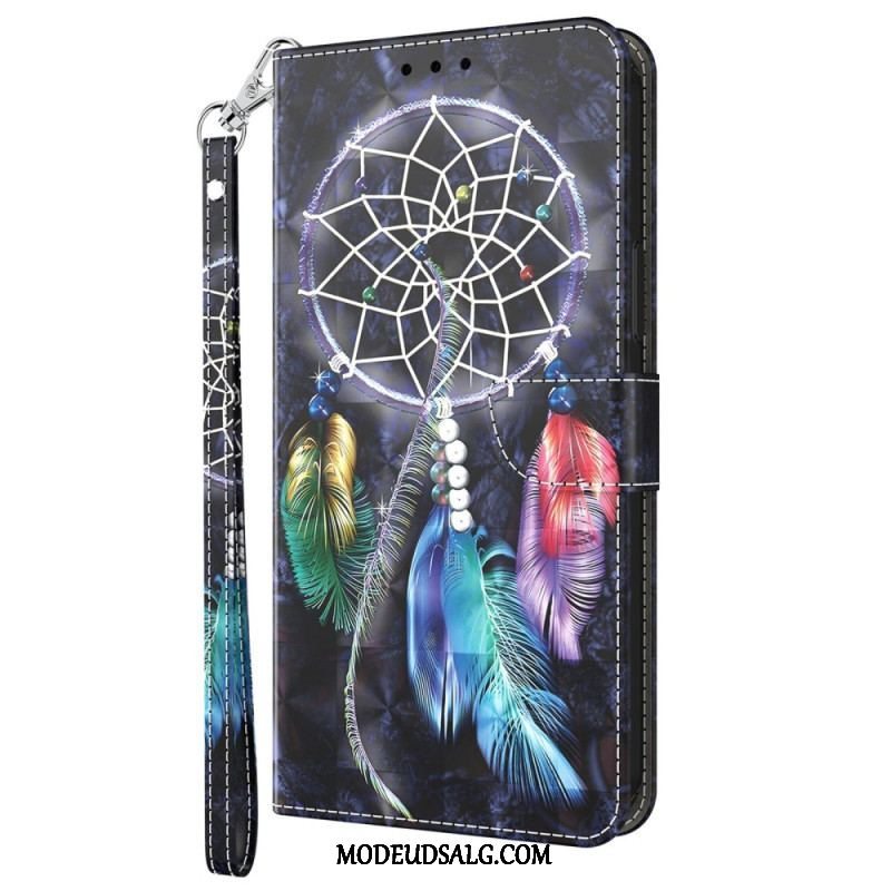 Flip Cover Samsung Galaxy S23 5G Med Snor Strap Dream Catcher