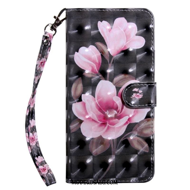 Flip Cover Samsung Galaxy S23 5G Med Snor Strappy Floral