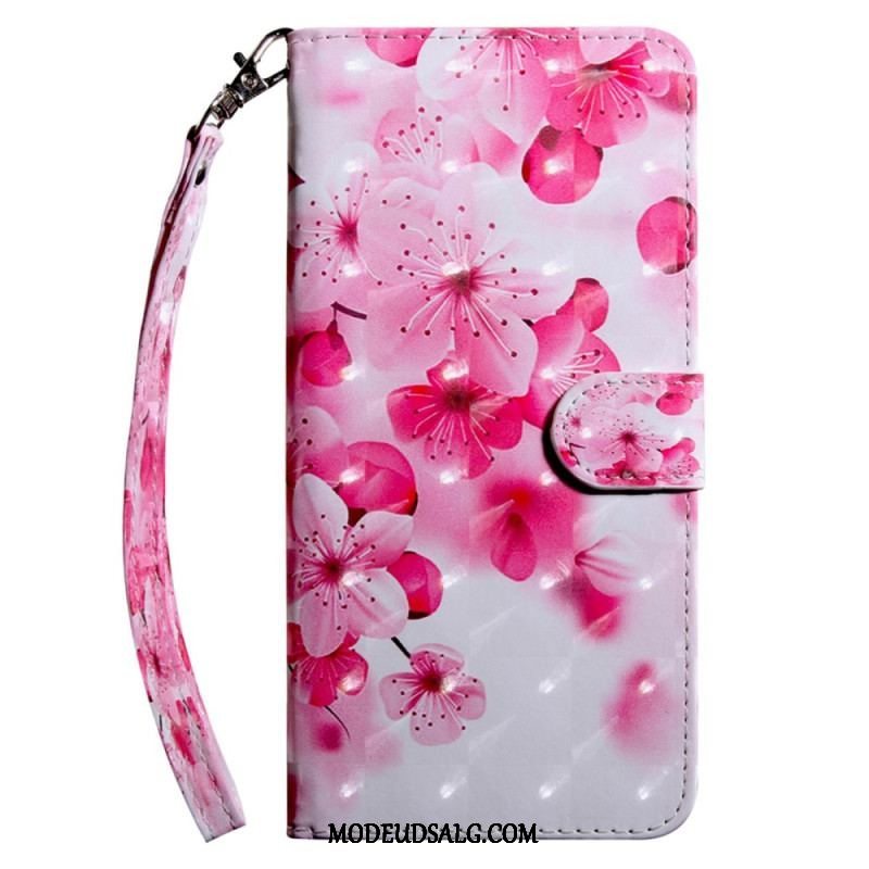 Flip Cover Samsung Galaxy S23 5G Med Snor Strappy Floral