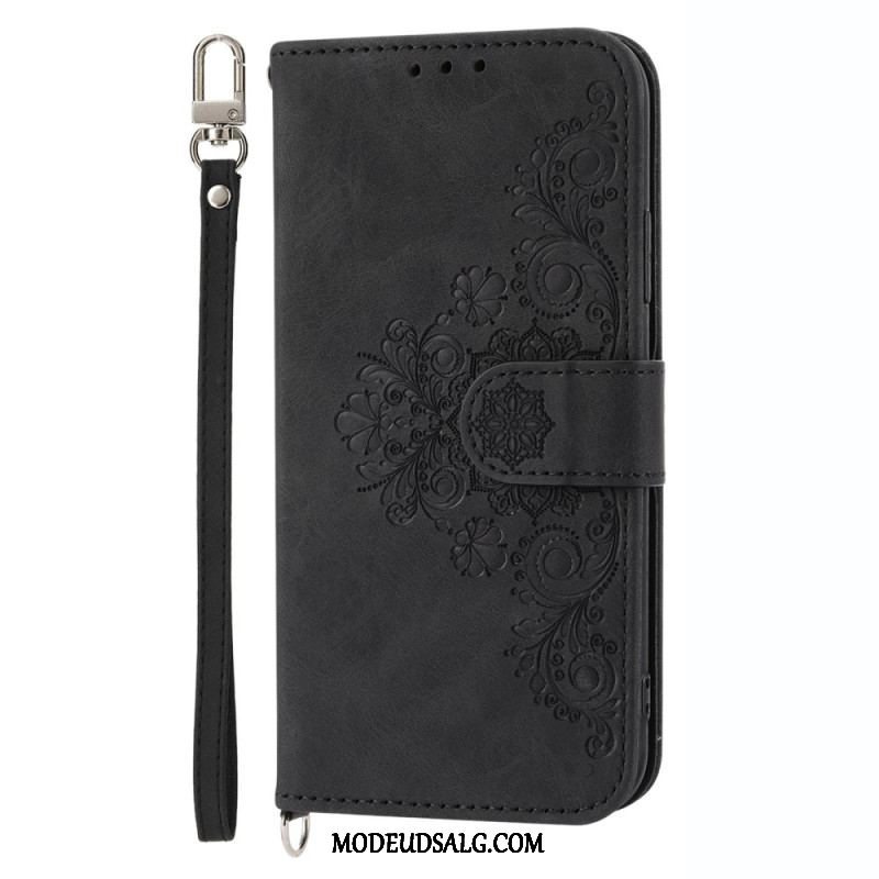 Flip Cover Samsung Galaxy S23 5G Med Snor Strappy Lace Mandala