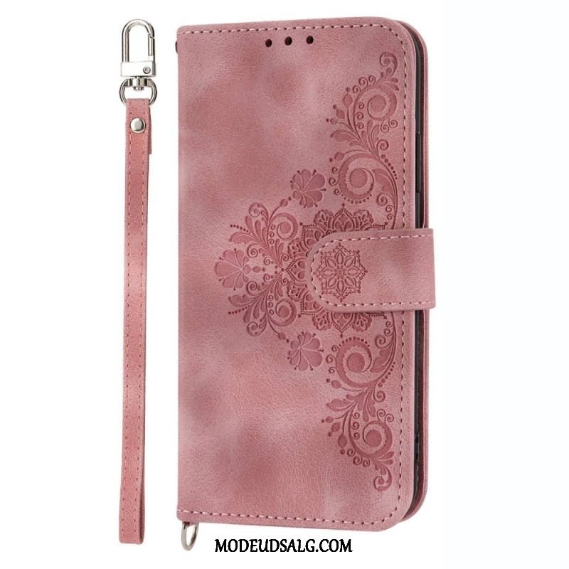 Flip Cover Samsung Galaxy S23 5G Med Snor Strappy Lace Mandala