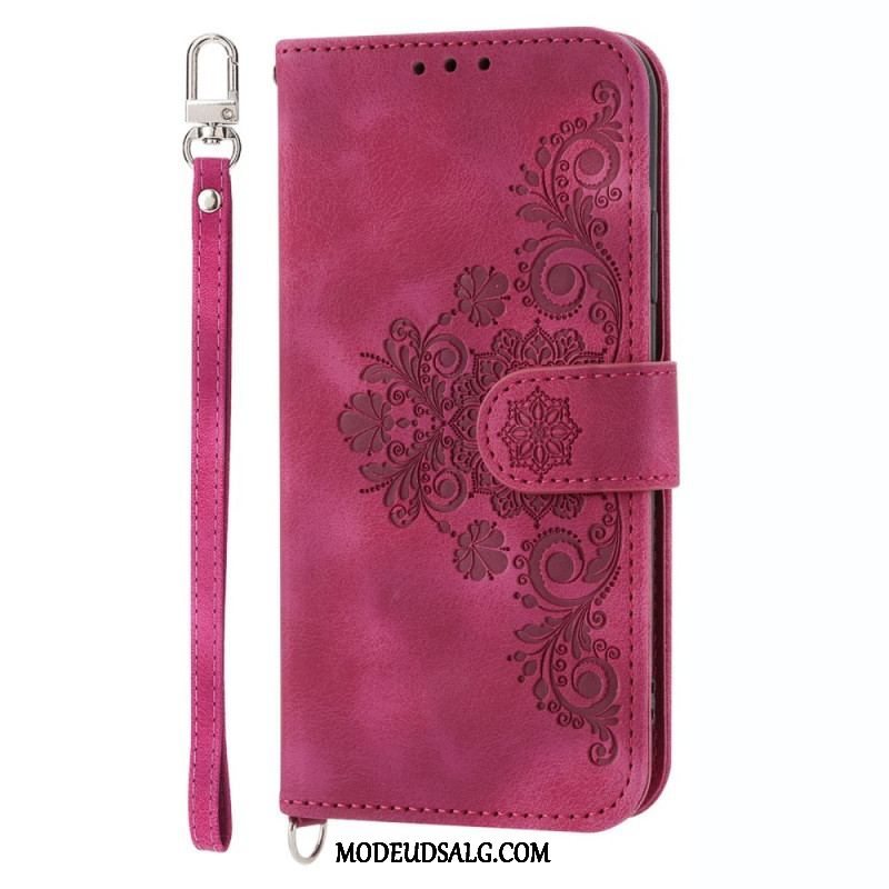 Flip Cover Samsung Galaxy S23 5G Med Snor Strappy Lace Mandala