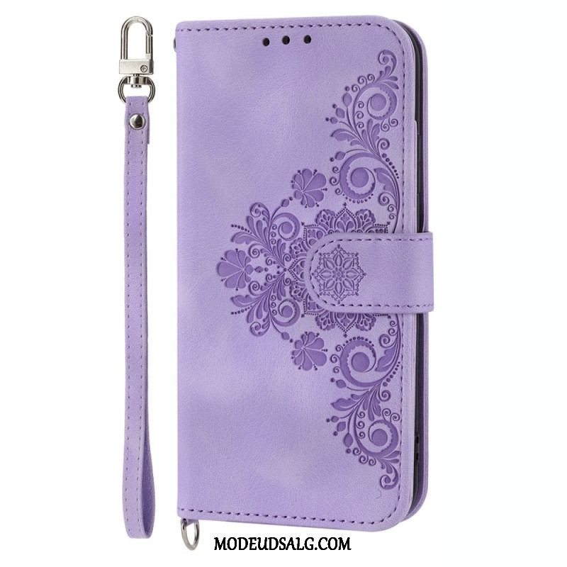 Flip Cover Samsung Galaxy S23 5G Med Snor Strappy Lace Mandala