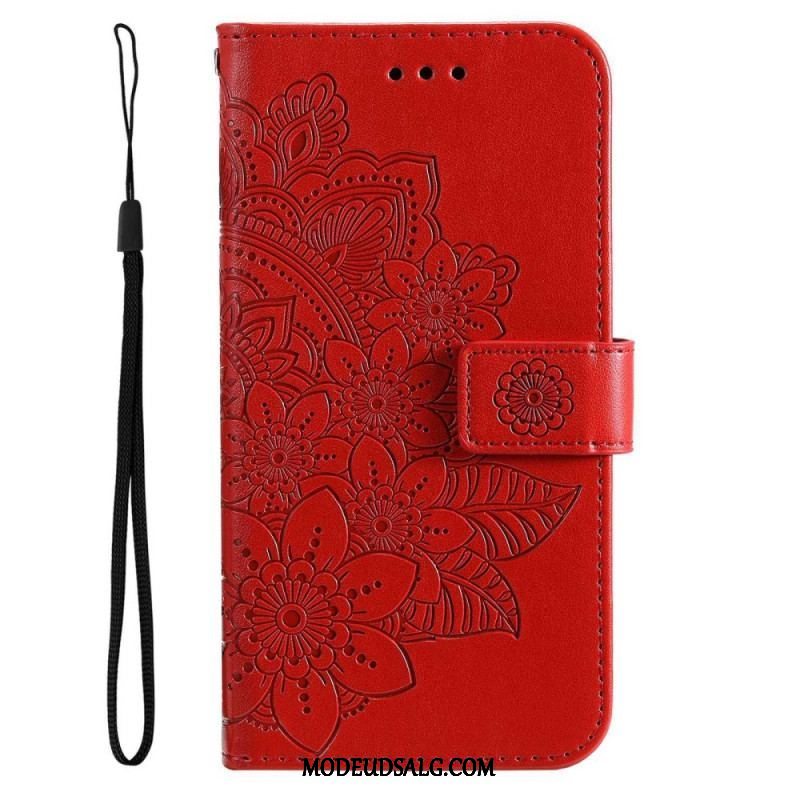 Flip Cover Samsung Galaxy S23 5G Med Snor Strappy Mandala