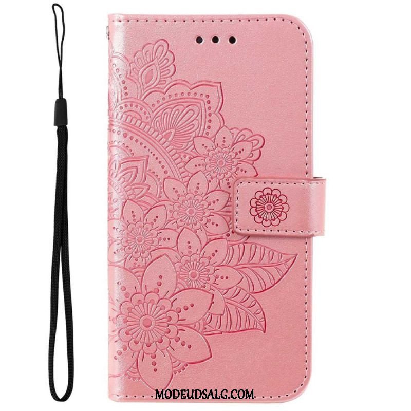 Flip Cover Samsung Galaxy S23 5G Med Snor Strappy Mandala