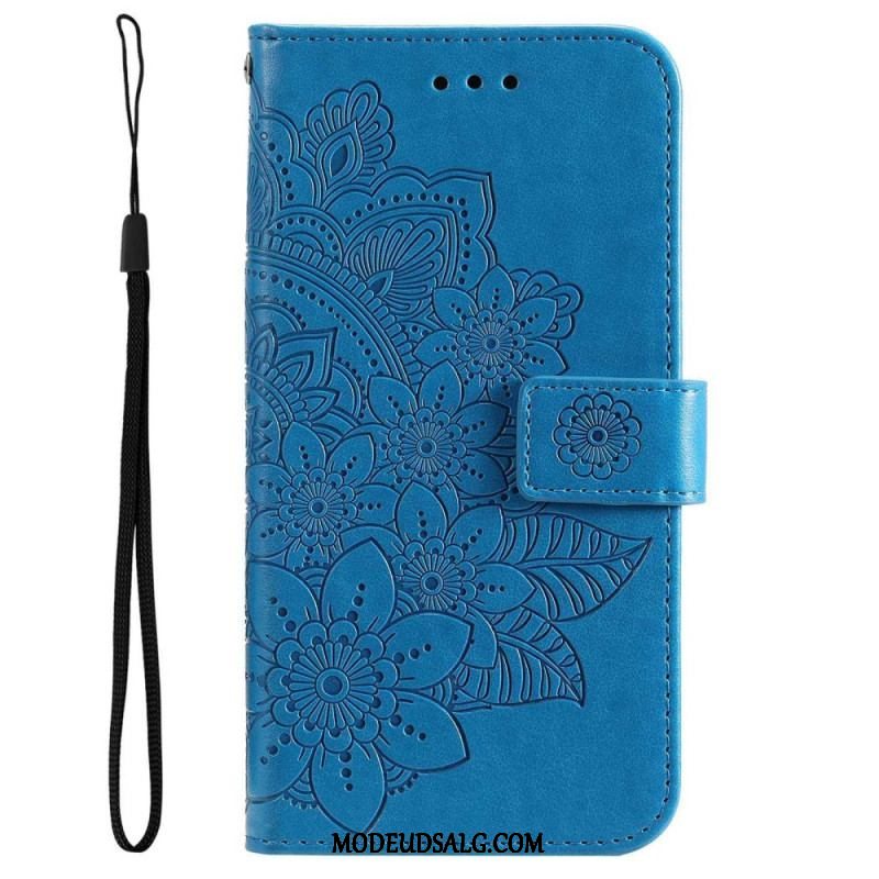 Flip Cover Samsung Galaxy S23 5G Med Snor Strappy Mandala