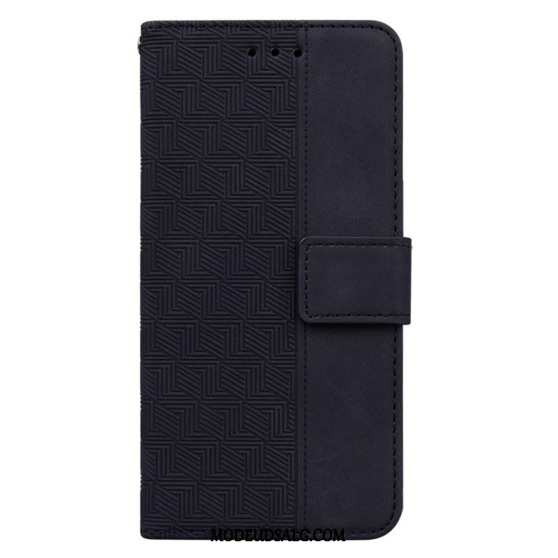 Flip Cover Samsung Galaxy S23 5G Med Snor Strappy Mønster