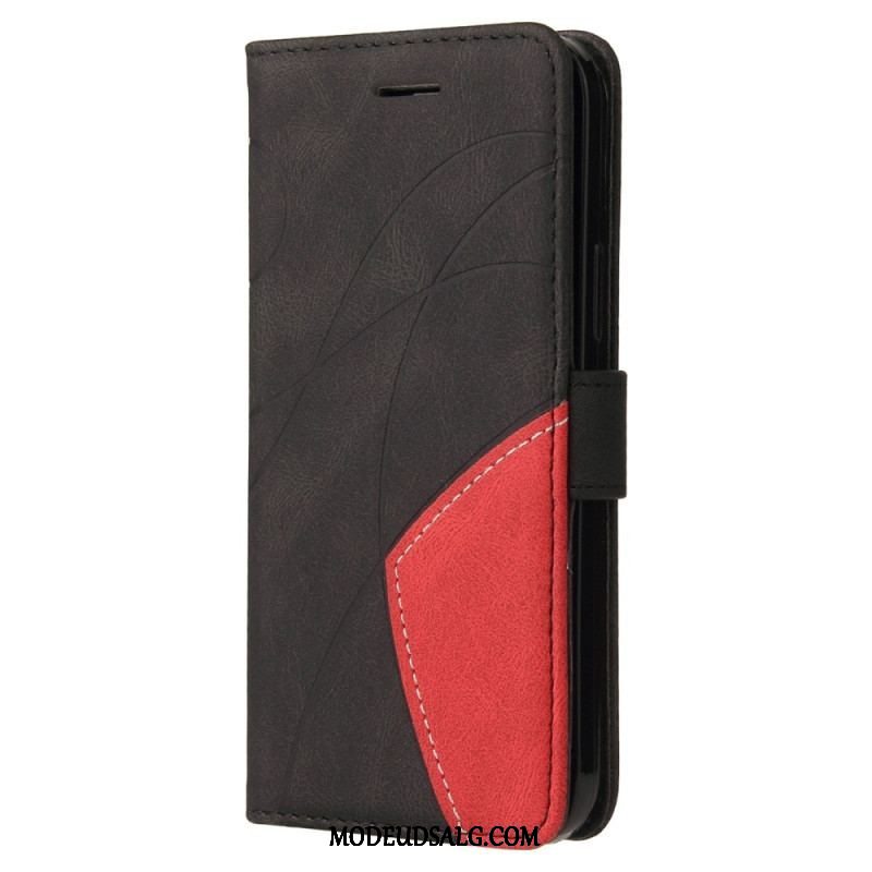 Flip Cover Samsung Galaxy S23 5G Med Snor Tofarvet Rem