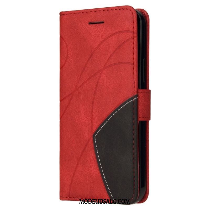 Flip Cover Samsung Galaxy S23 5G Med Snor Tofarvet Rem