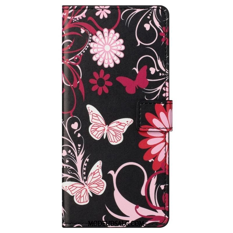 Flip Cover Samsung Galaxy S23 5G Smukke Sommerfugle