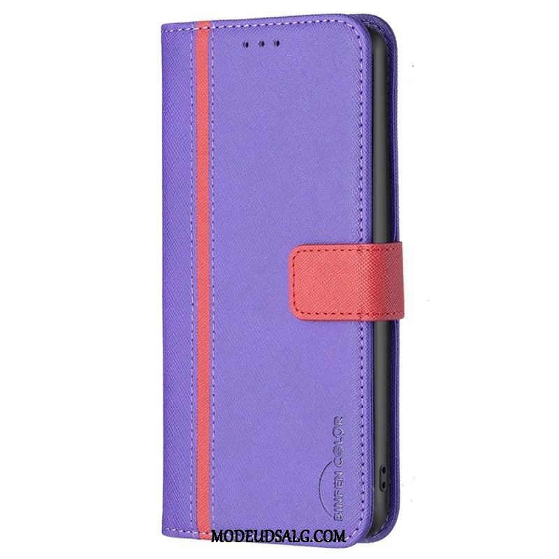 Flip Cover Samsung Galaxy S23 5G Tofarvet Binfen Farve