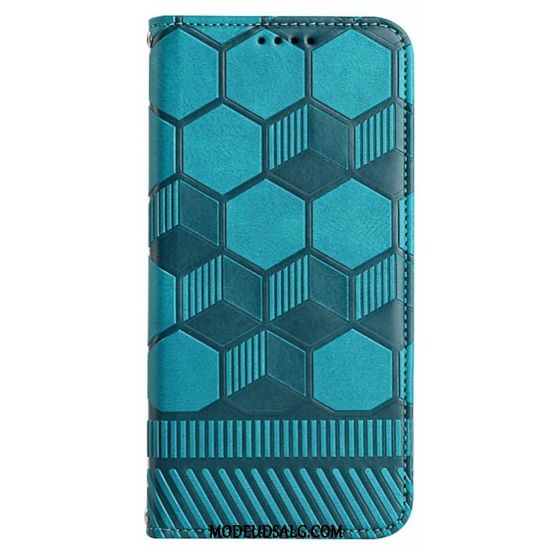 Flip Cover Samsung Galaxy S23 Plus 5G Med Snor Strappy Fodboldstil