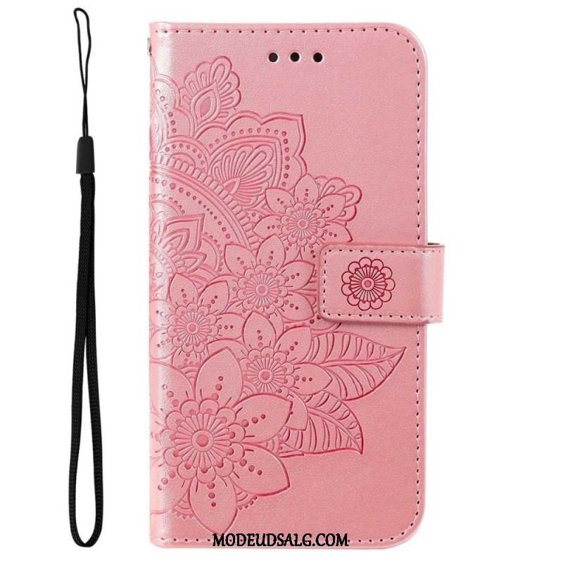 Flip Cover Samsung Galaxy S23 Plus 5G Med Snor Strappy Mandala