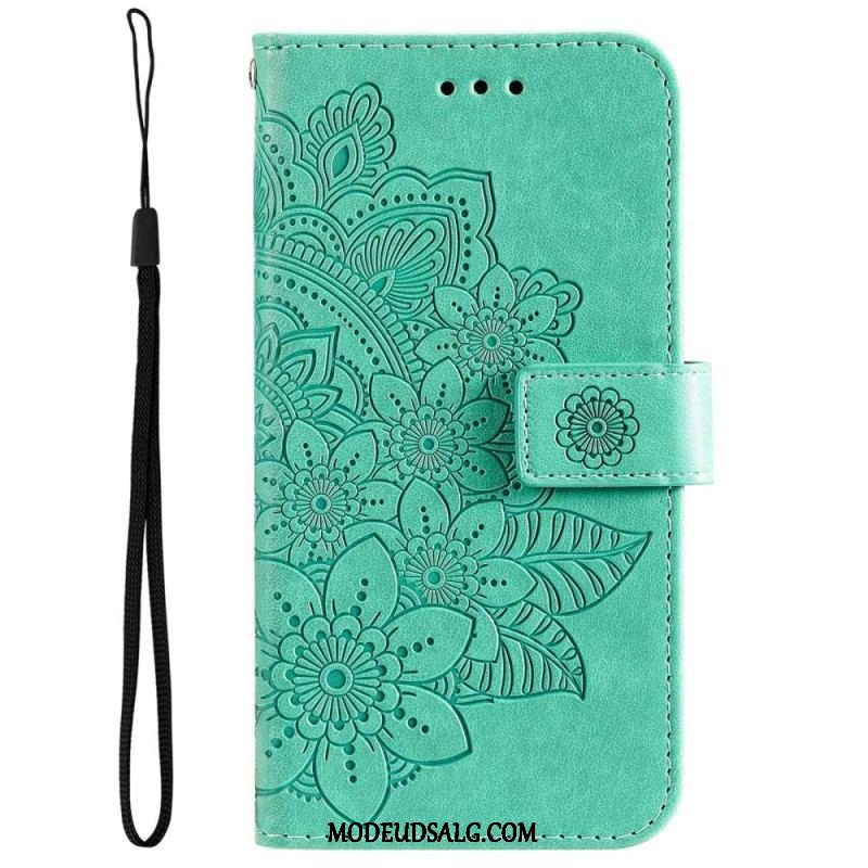 Flip Cover Samsung Galaxy S23 Plus 5G Med Snor Strappy Mandala