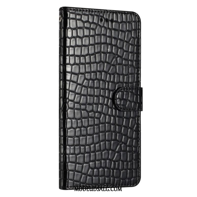 Flip Cover Samsung Galaxy S24 5g Krokodilletekstur Og Rem