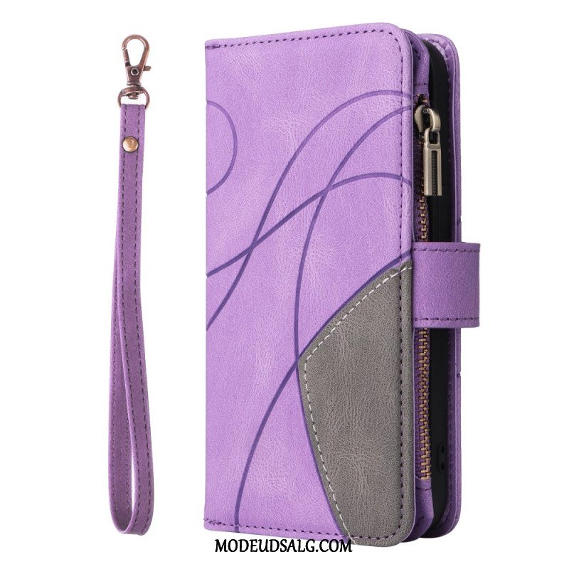 Flip Cover Samsung Galaxy S24 5g Med Two-tone Strap Wallet