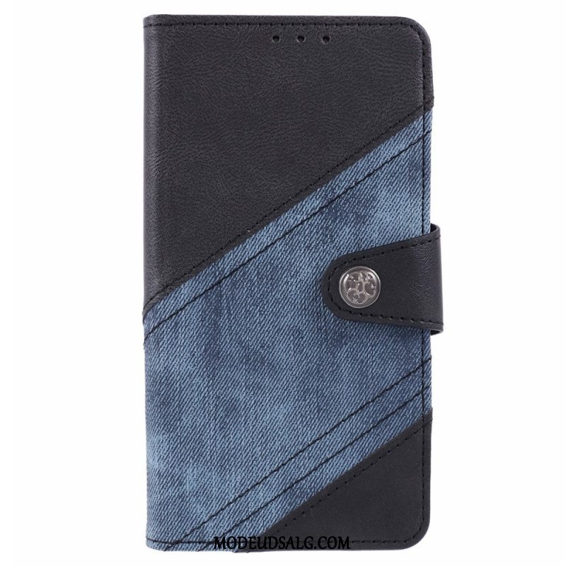 Flip Cover Samsung Galaxy S24 5g Tofarvet Jeansstil