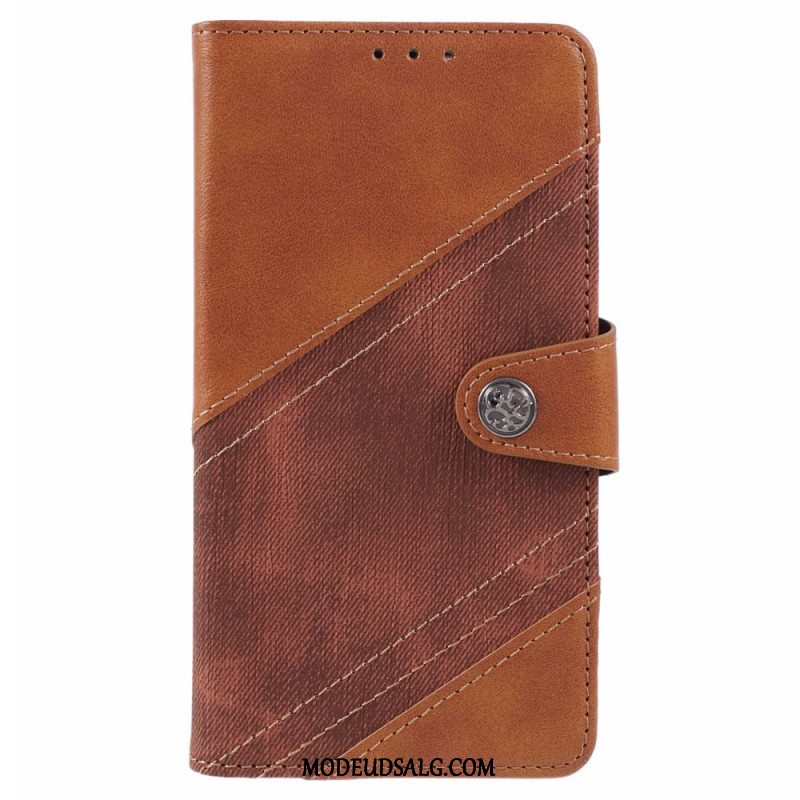 Flip Cover Samsung Galaxy S24 5g Tofarvet Jeansstil