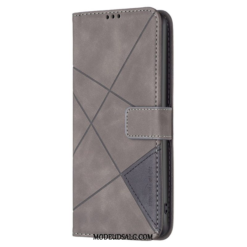 Flip Cover Samsung Galaxy S24 Fe Binfen Farve Geometrisk Mønster