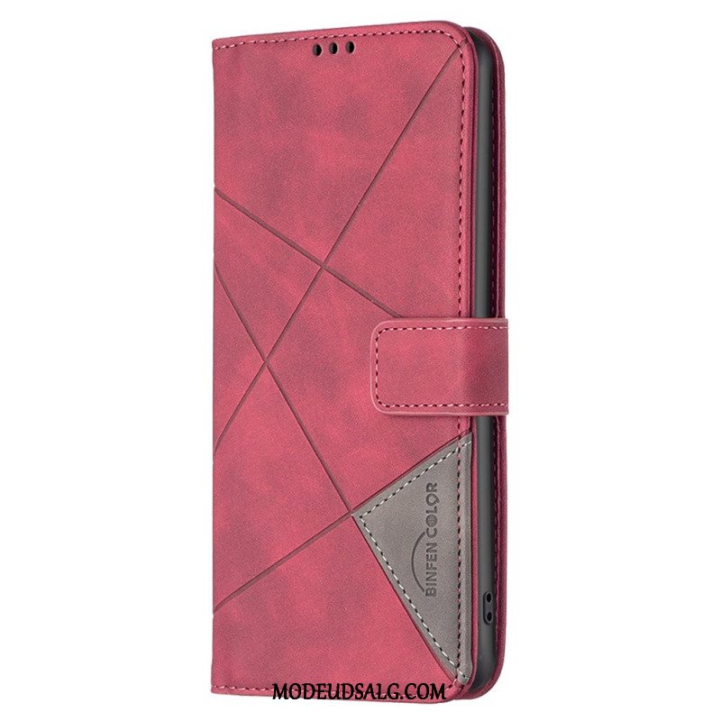 Flip Cover Samsung Galaxy S24 Fe Binfen Farve Geometrisk Mønster