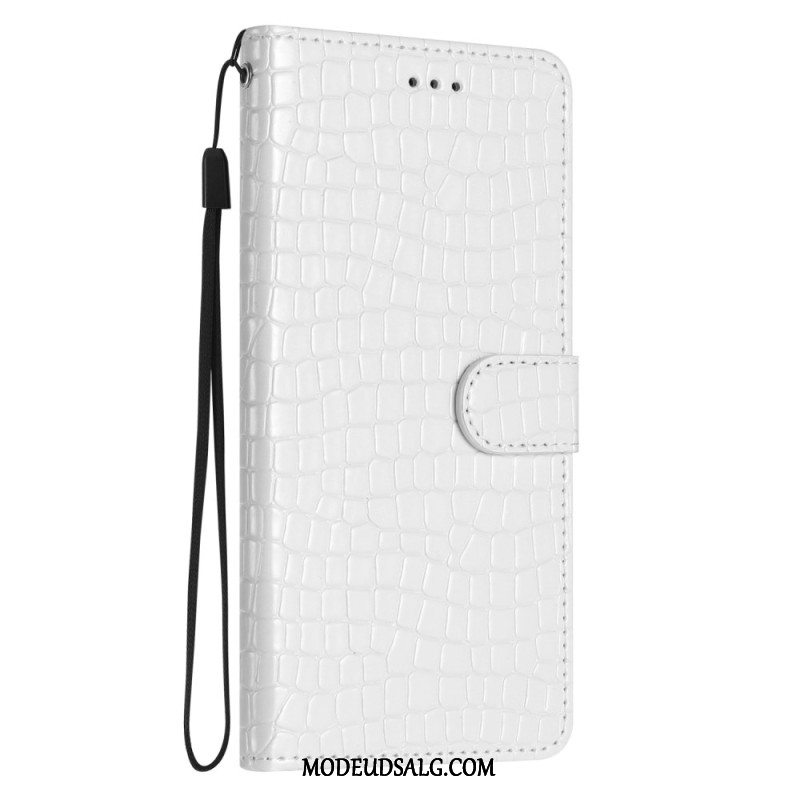 Flip Cover Samsung Galaxy S24 Fe Krokodillestil Med Rem