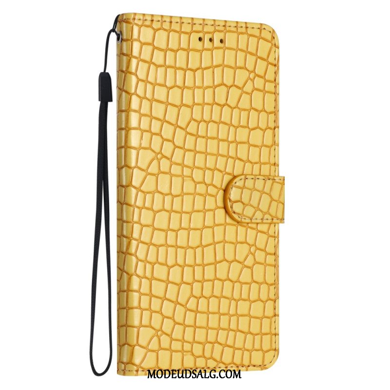 Flip Cover Samsung Galaxy S24 Fe Krokodillestil Med Rem