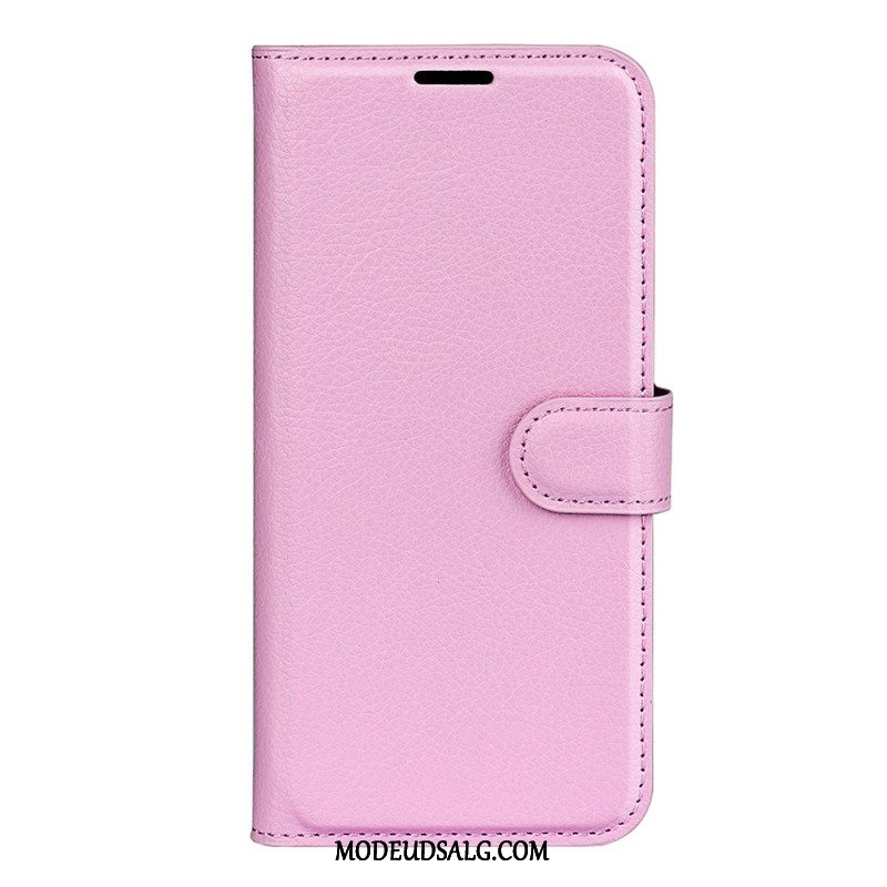 Flip Cover Samsung Galaxy S24 Fe Litchi Kunstlæder