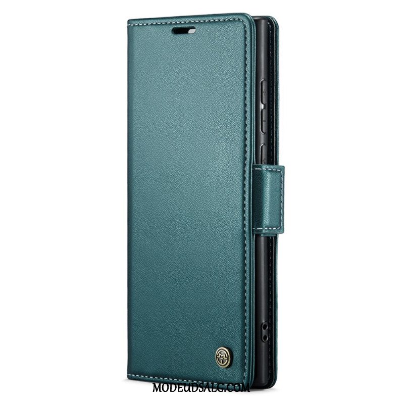 Flip Cover Samsung Galaxy S24 Ultra 5g Caseme Litchi Tekstur