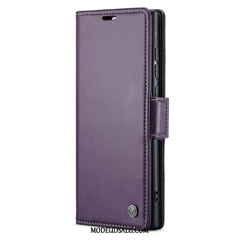 Flip Cover Samsung Galaxy S24 Ultra 5g Caseme Litchi Tekstur