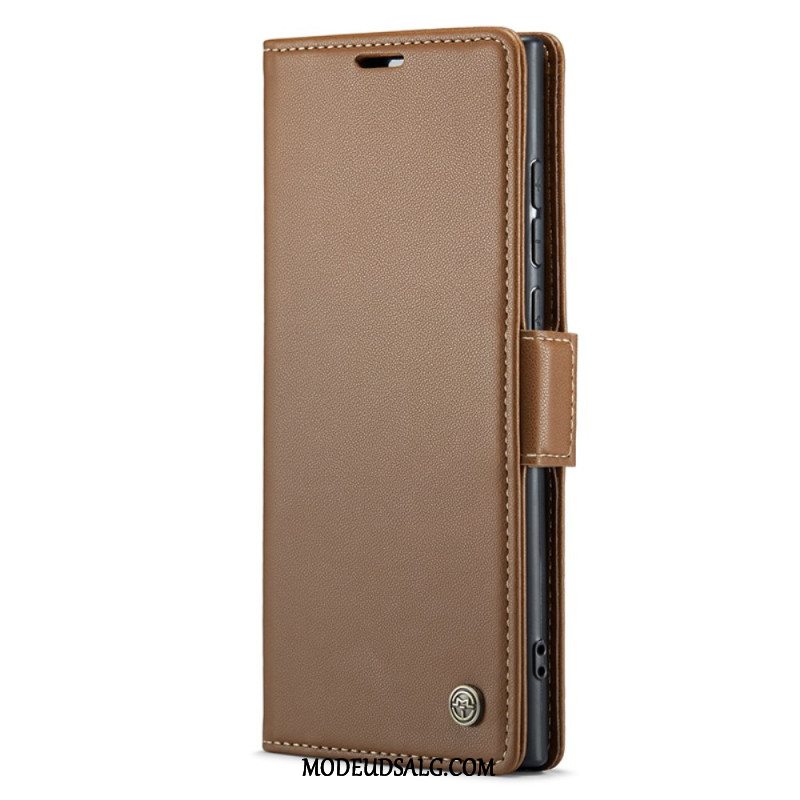 Flip Cover Samsung Galaxy S24 Ultra 5g Caseme Litchi Tekstur