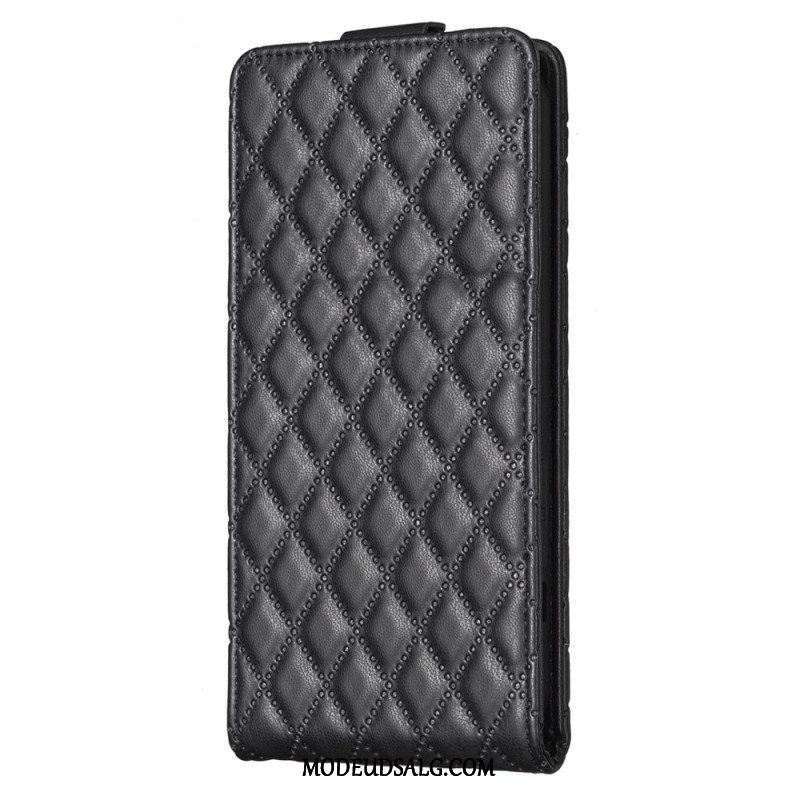 Flip Cover Samsung Galaxy S24 Ultra 5g Quiltet Med Lodret Klap