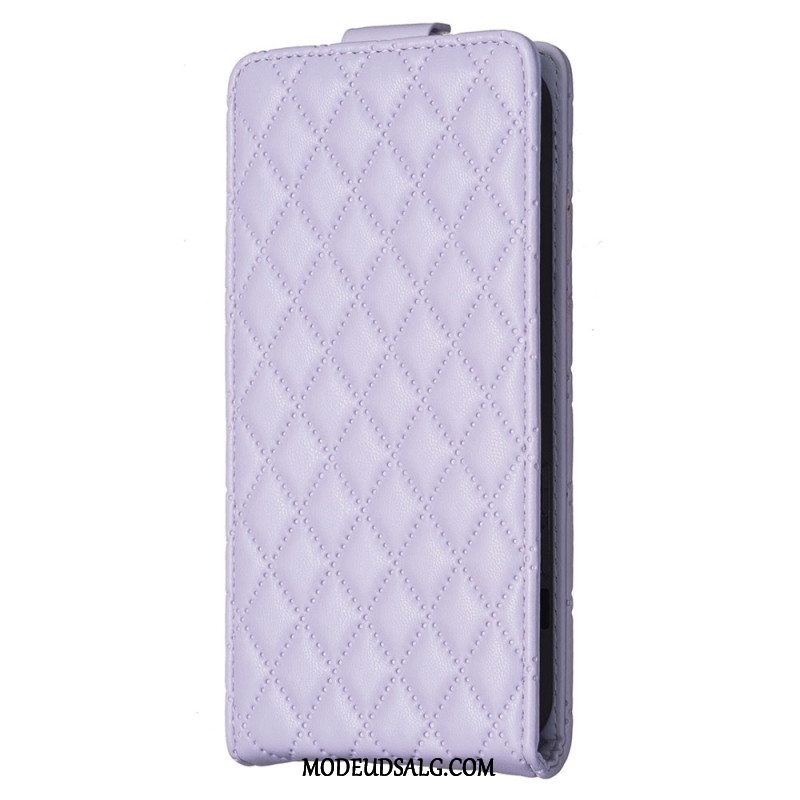 Flip Cover Samsung Galaxy S24 Ultra 5g Quiltet Med Lodret Klap