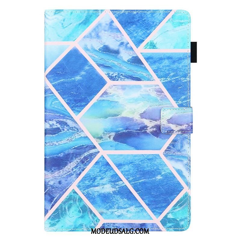 Flip Cover Samsung Galaxy Tab A7 Lite Marmor Geometri Design