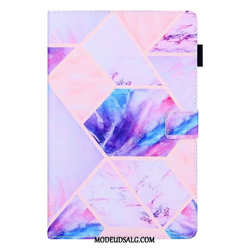 Flip Cover Samsung Galaxy Tab A7 Lite Marmor Geometri Design