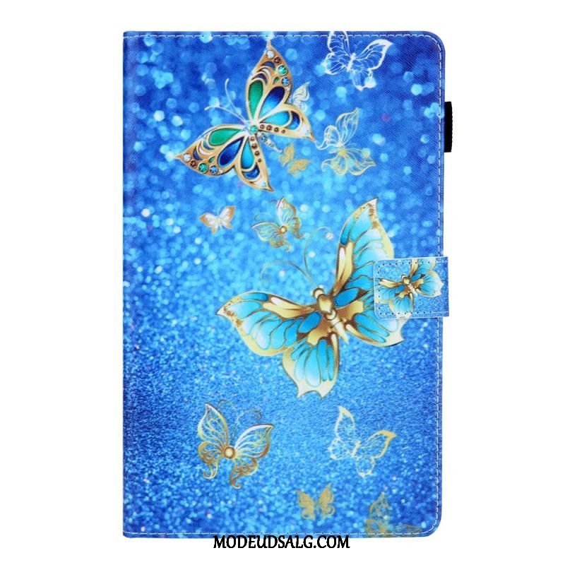 Flip Cover Samsung Galaxy Tab A8 (2021) Farverige Sommerfugle