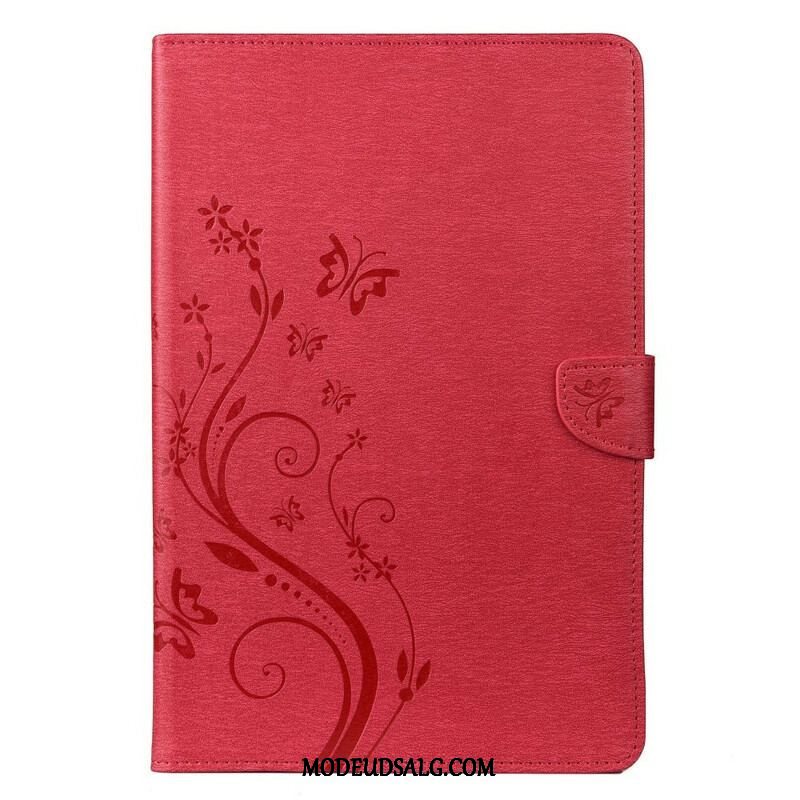 Flip Cover Samsung Galaxy Tab S8 / Tab S7 Blomstersommerfugle