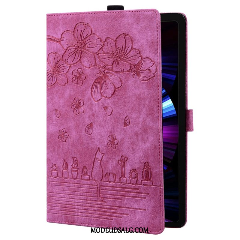 Flip Cover Samsung Galaxy Tab S9 Blomsterkat