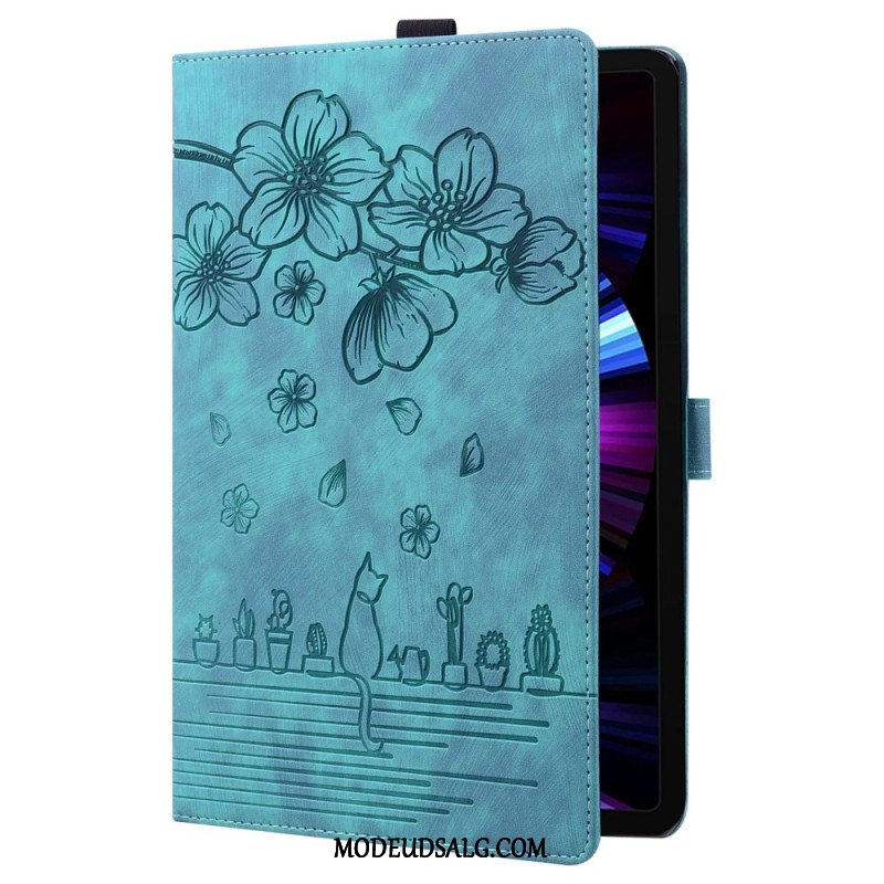 Flip Cover Samsung Galaxy Tab S9 Blomsterkat