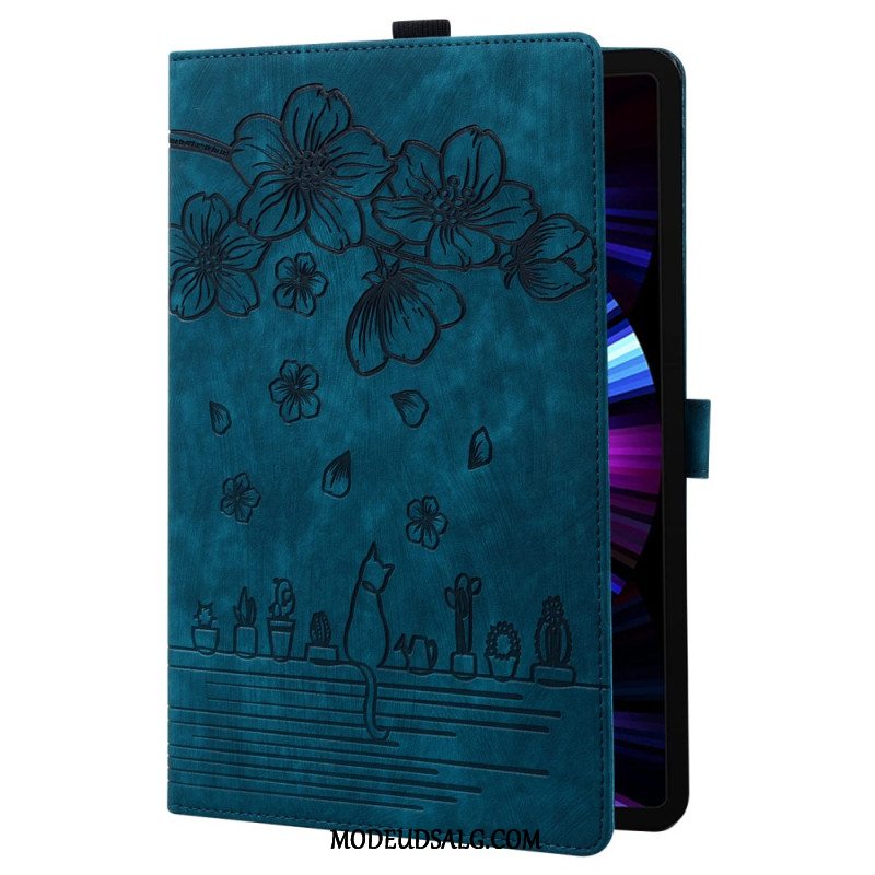 Flip Cover Samsung Galaxy Tab S9 Blomsterkat