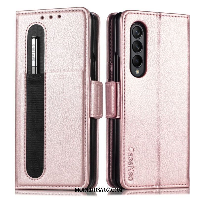 Flip Cover Samsung Galaxy Z Fold 3 5G Caseneo Lædereffekt