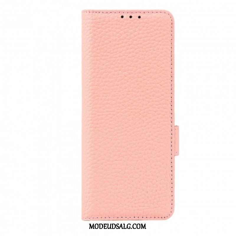 Flip Cover Samsung Galaxy Z Fold 3 5G Ægte Litchi Læder