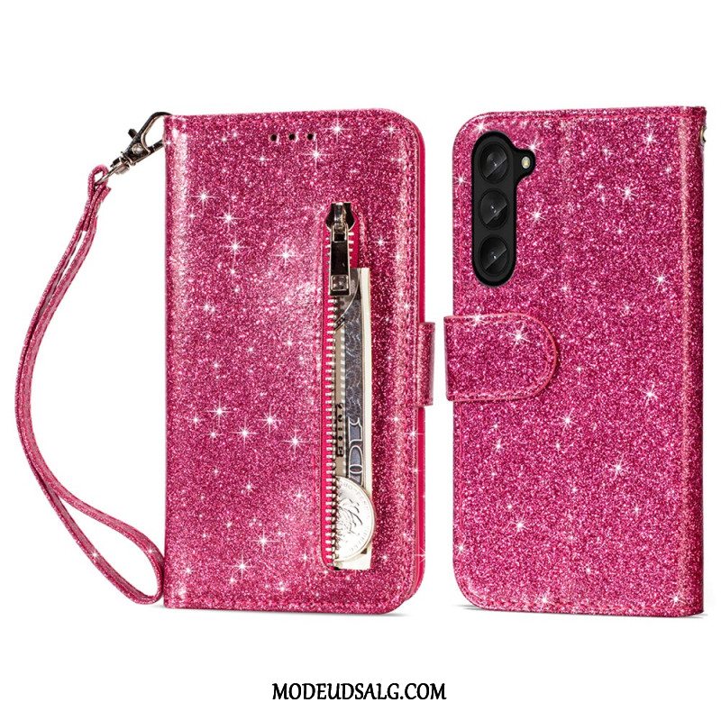 Flip Cover Samsung Galaxy Z Fold 5 Glitterpung Med Rem