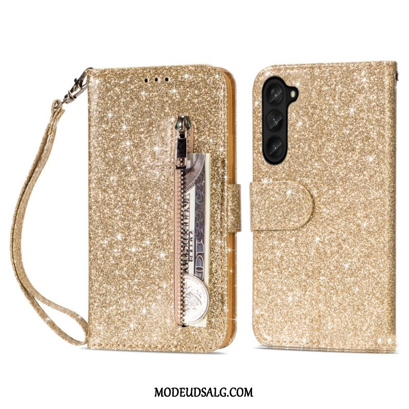 Flip Cover Samsung Galaxy Z Fold 5 Glitterpung Med Rem