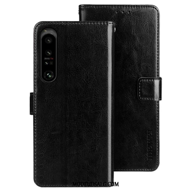 Flip Cover Sony Xperia 1 IV Imiteret Læder Idewei