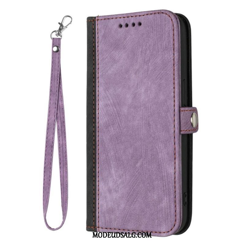 Flip Cover Sony Xperia 1 IV Tofarvet Med Rem