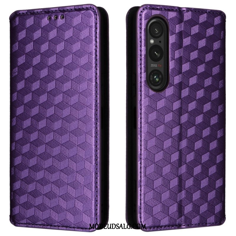 Flip Cover Sony Xperia 1 Vi 3d Diamantmønster